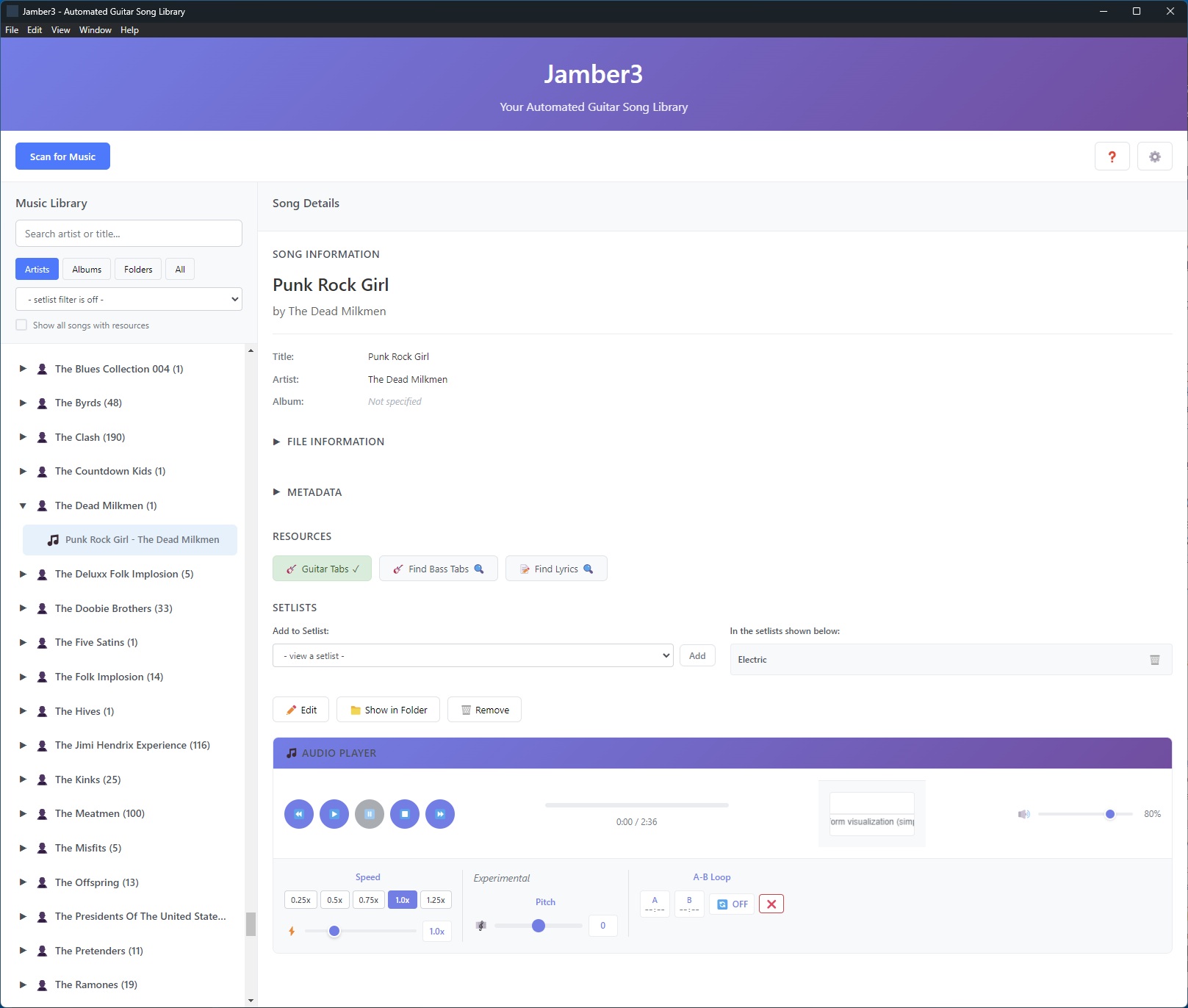 Jamber3 Application Screenshot